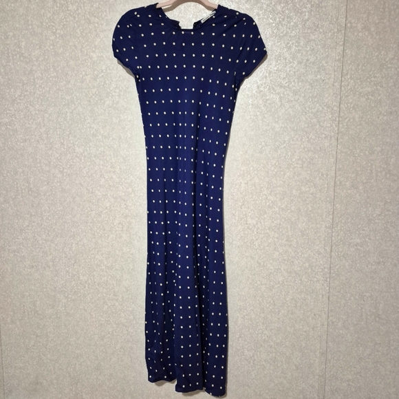 Reformation Blue Maxi Dress with Puff Cap Sleeves..SIZE:XS - Picture 3 of 16